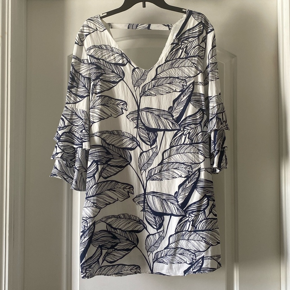 Tropical print summer dress